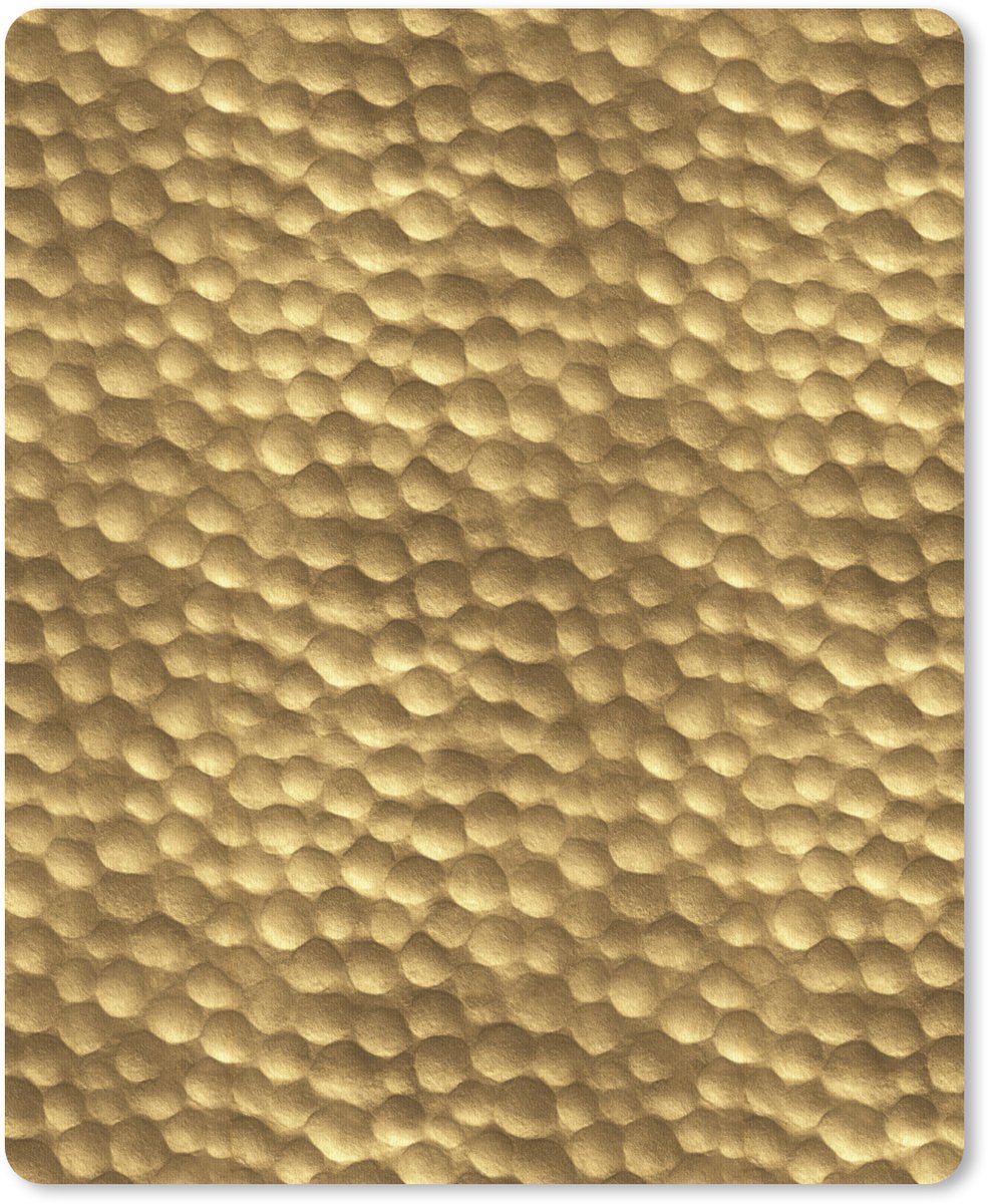 Muismat 12x16 cm - Mousepad Metaal - Dynamisch - Goud - Muismatten
