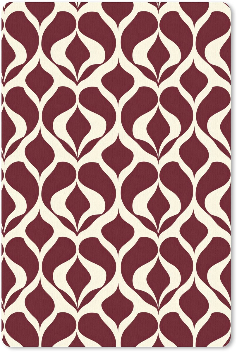 Muismat 13x20 cm - Mousepad Rood - Druppelpatroon - Grafisch - Muismatten