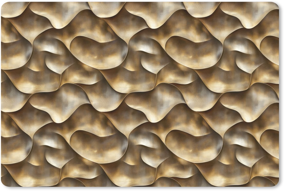 Muismat 13x8 cm - Mousepad Abstract - Antiek - Goud - Muismatten
