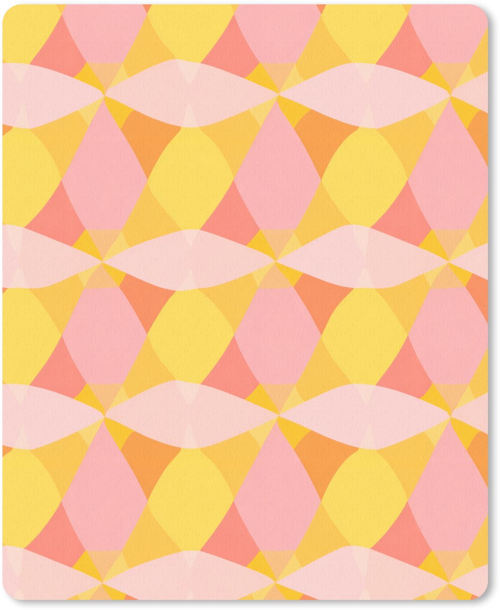 Muismat 12x16 cm - Mousepad Kleurrijk - Ruitpatroon - Bladvormen - Muismatten