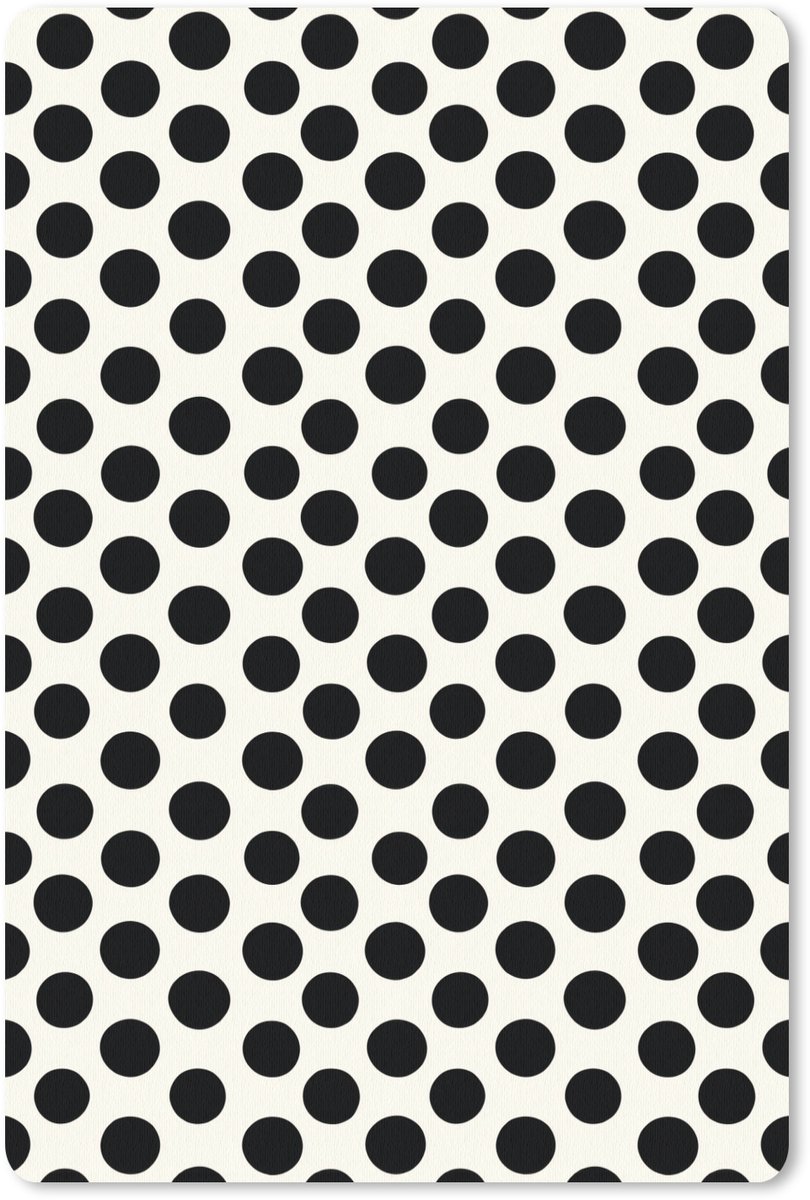 Muismat 13x20 cm - Mousepad Klassiek - Stippen - Zwart - Muismatten