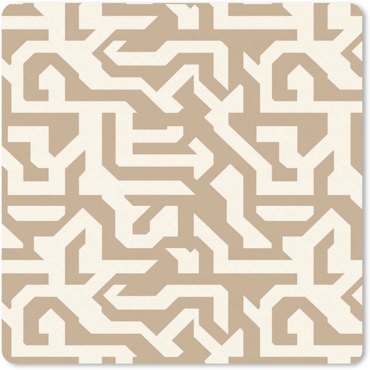 Muismat 20x20 cm - Mousepad Modern - Abstract - Beige - Muismatten