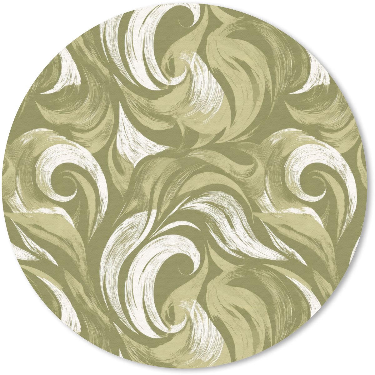 Muismat rond 30x30 cm - Mousepad Abstract - Textuur - Groen - Ronde muismatten
