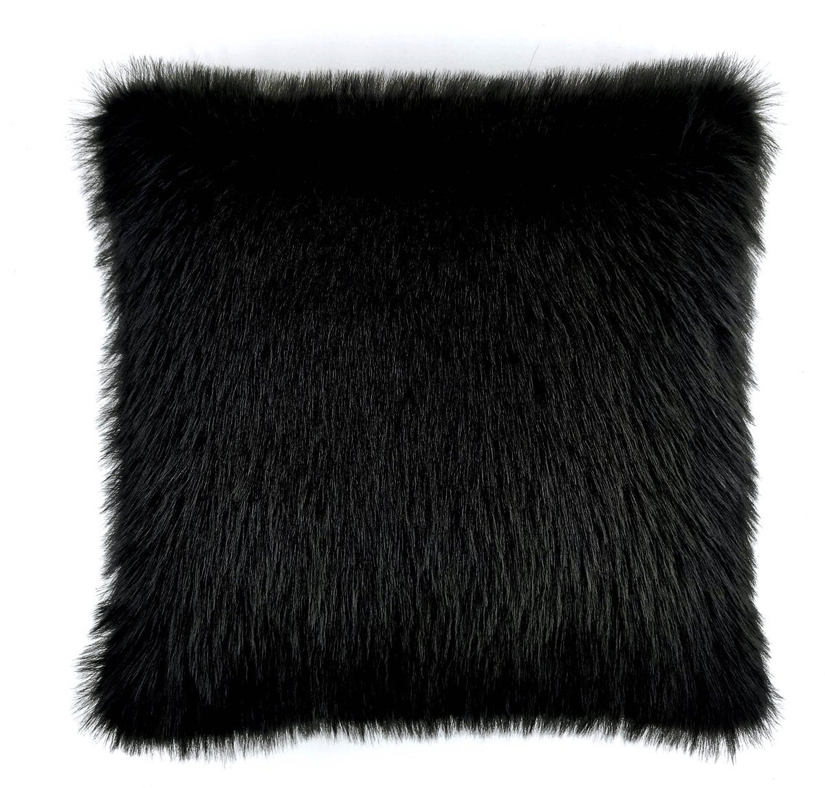 Heckettlane Perle Sierkussen - Fake Fur - 48x48 cm - Zwart