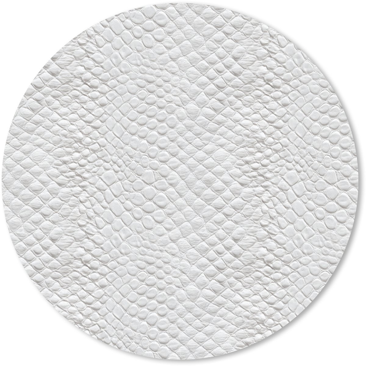 Muismat rond 50x50 cm - Mousepad Slang - Patroon - Wit - Ronde muismatten