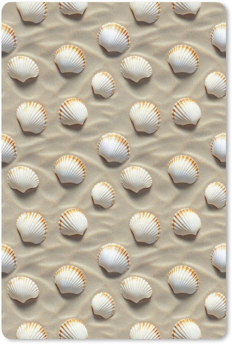 Muismat 13x20 cm - Mousepad Schelpen - Zand - Maritiem - Muismatten