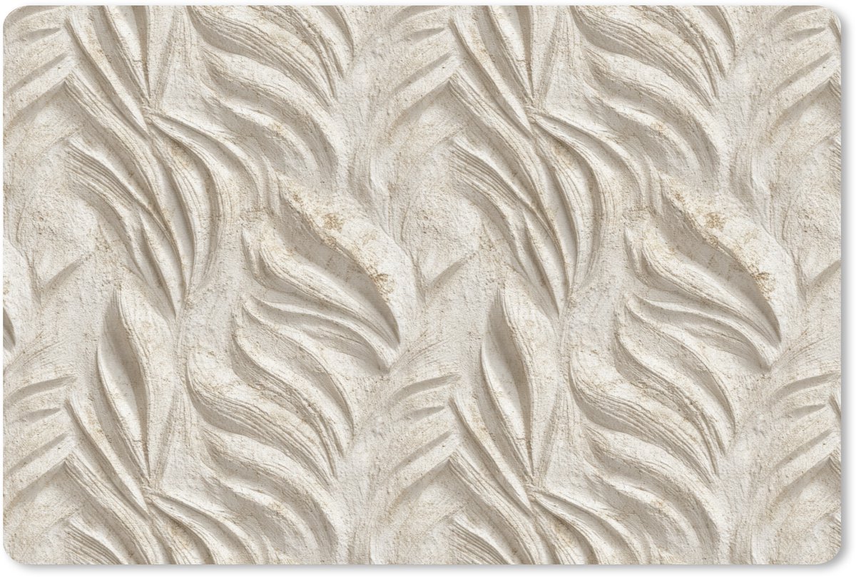 Muismat 13x8 cm - Mousepad Textuur - Reliëf - Beige - Muismatten