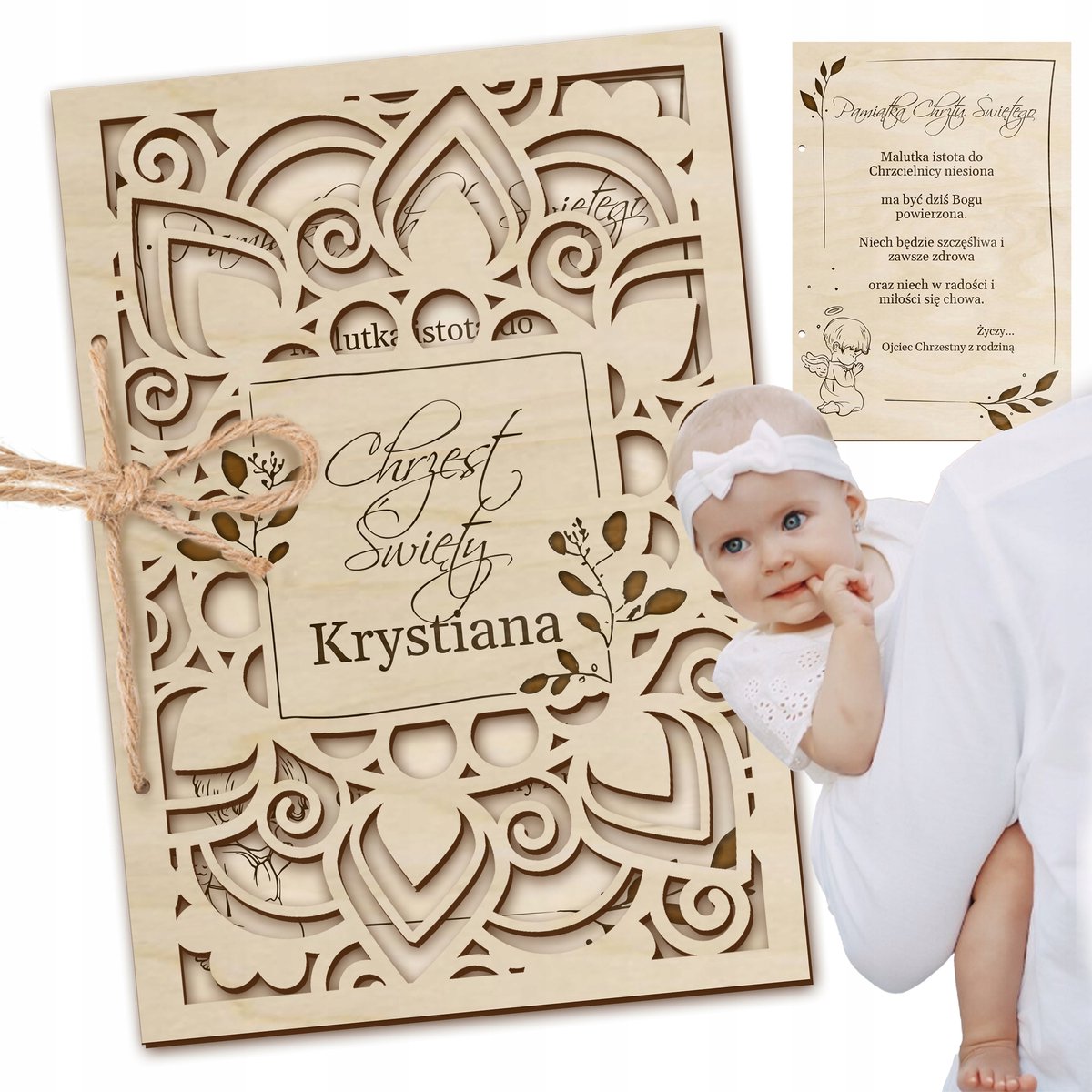 SMX Design - Wenskaart - Personaliseerbaar - Chrzest Święty - Meisje/Jongen
