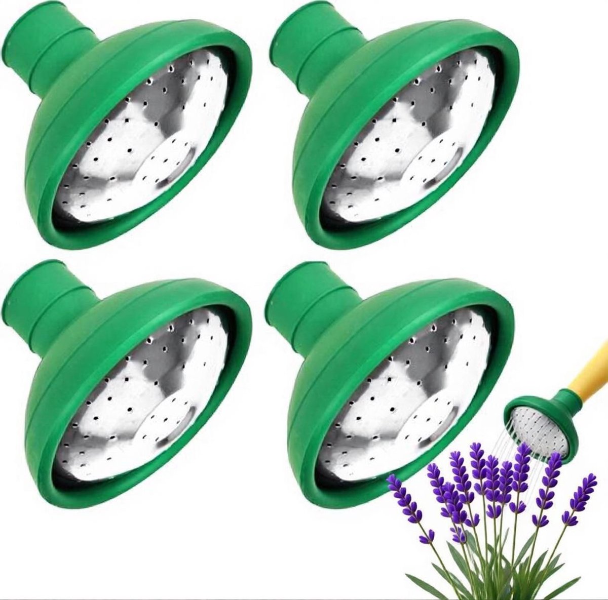 4 Stuks Sproeikop - Gieter Rozenkop - Gieters Voor Buiten - Gieter Vervangende Sproeikop - Tuindouchekop - Geschikt Voor Gieter 22mm - Geschikt Voor Water Geven Tuinplanten Bloemen - Indooren Outdoor - Groen