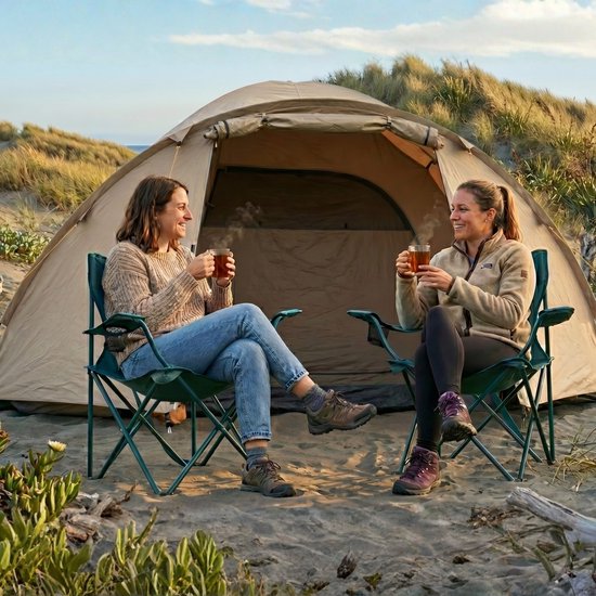 Abbey Camp Campingstoel - Vouwstoel - Lichtblauw - Draagtas - 100 KG — afbeelding 4