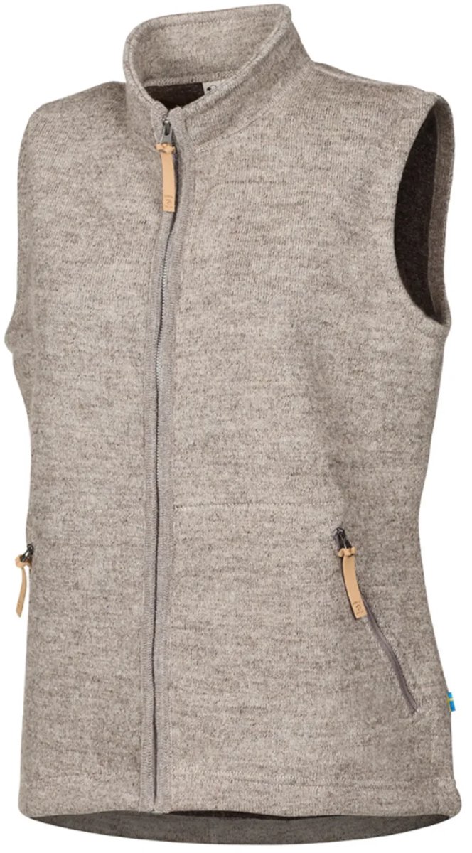 Ivanhoe dames wollen vest NLS Coco Latte 100% ongeverfde wol Bruin