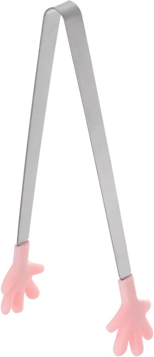 Mini voedseltang van roestvrij staal - Keukentang voor barbecue - Roze - 5,67 inch