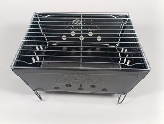 Opvouwbare barbecue 25 x 25 x 11,5 cm - Houtskoolbarbecue - BBQ met ventilatiegaten - 25 x 25 x11,5 cm - Lichtgewicht constructie van staal - Ideaal voor Tuin , Park of Vakantie van Merkloos — afbeelding 3