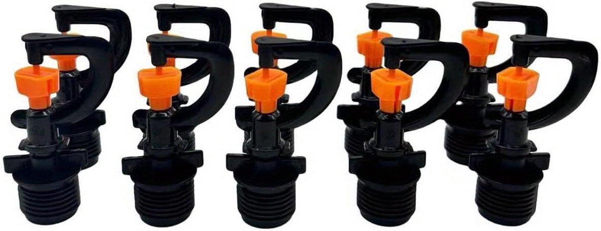 Micro Rotary Nozzle Sprinklers - Gazon Sproeier Verstuiver - Gazon Water Geven - 360 Graden Rotatie - 1/2 Inch - Kunststof