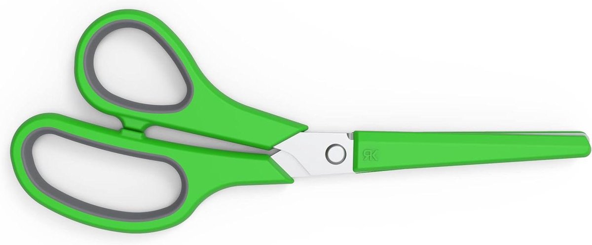Veiligheidsschaar - Schaar met bescherming - Veilig knippen - Geleide bladen - 3.5 inch - Groen