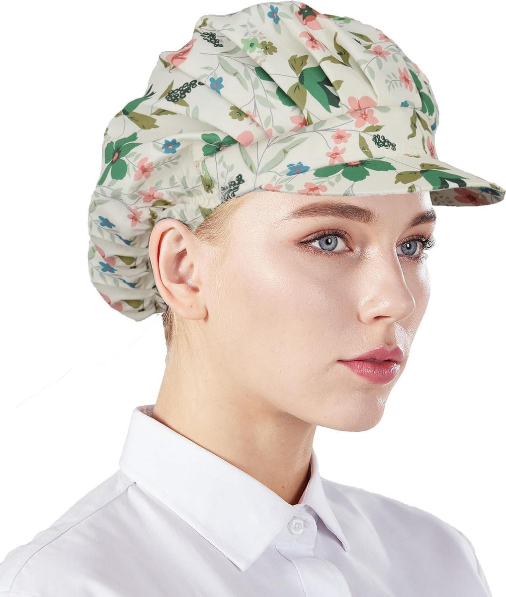 Koksmuts Unisex - Koks Hoed - Keuken Werk - Verstelbare Band - One Size - Wit