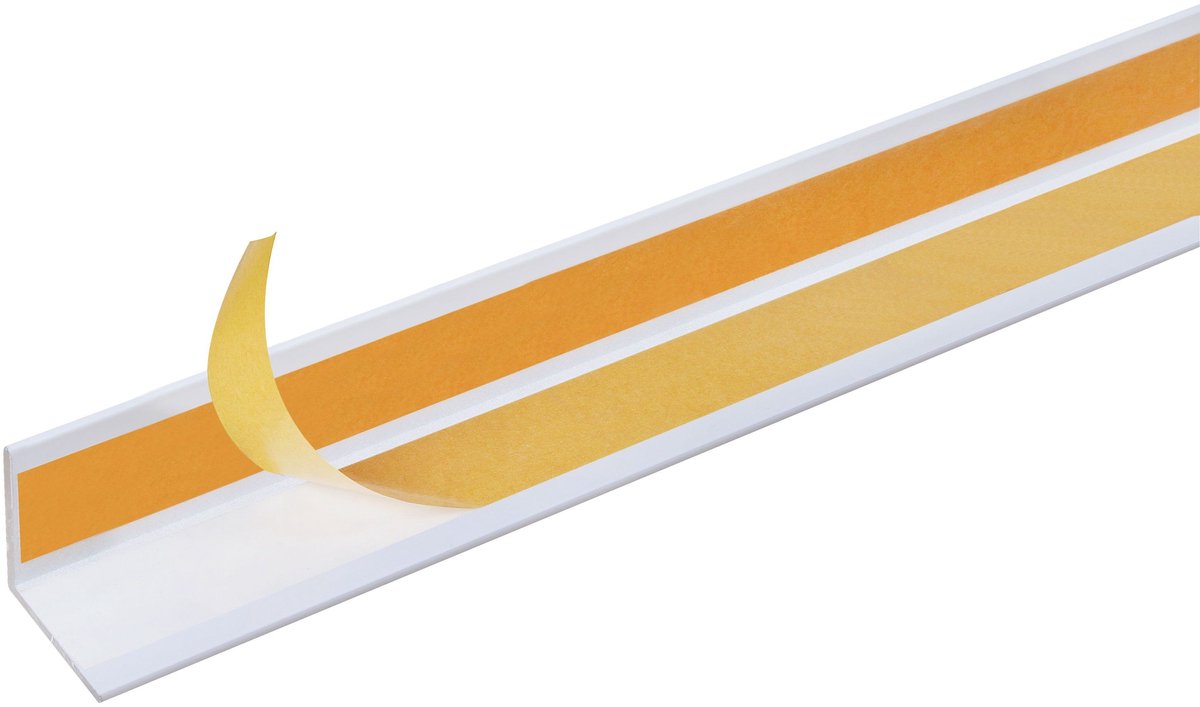 Alberts 423995 hoekprofiel | zelfklevend | aluminium, wit | 1000 x 30 x 30 mm | set van 2