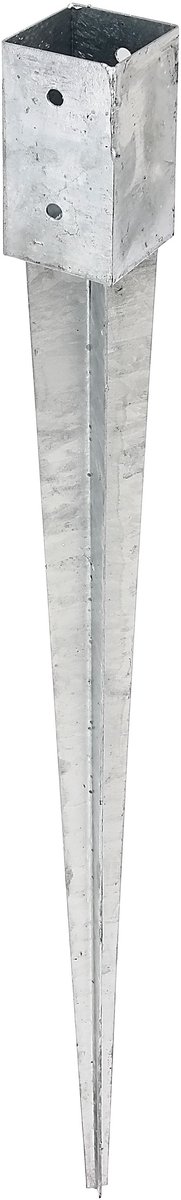Alberts 211295 inslag-paalvoet | voor ronde of vierkante houten palen | thermisch verzinkt | 71 x 71 mm | totale lengte 900 mm