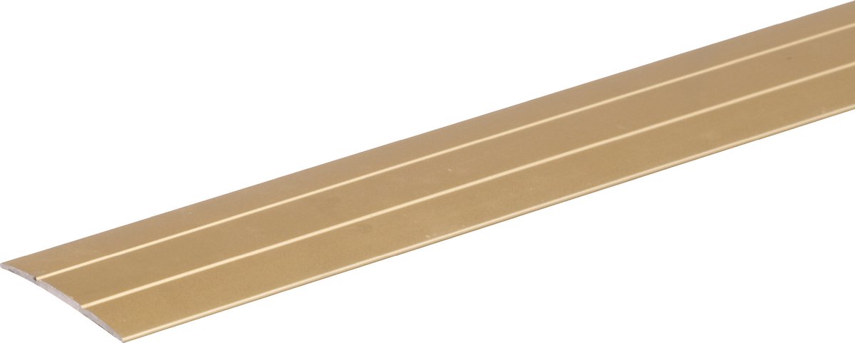 Alberts 498900 overgangsprofiel | zelfklevend, met twee rillen | aluminium, goudkleurig geanodiseerd | 900 x 37,5 mm | set van 3