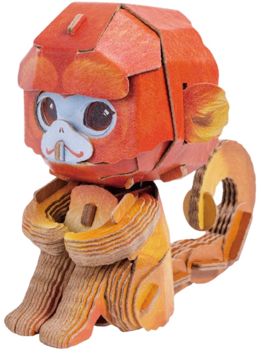 MakeBug, 3D Modelbouwpakket, Golden Monkey, MB-D-0043, 13x6x9cm