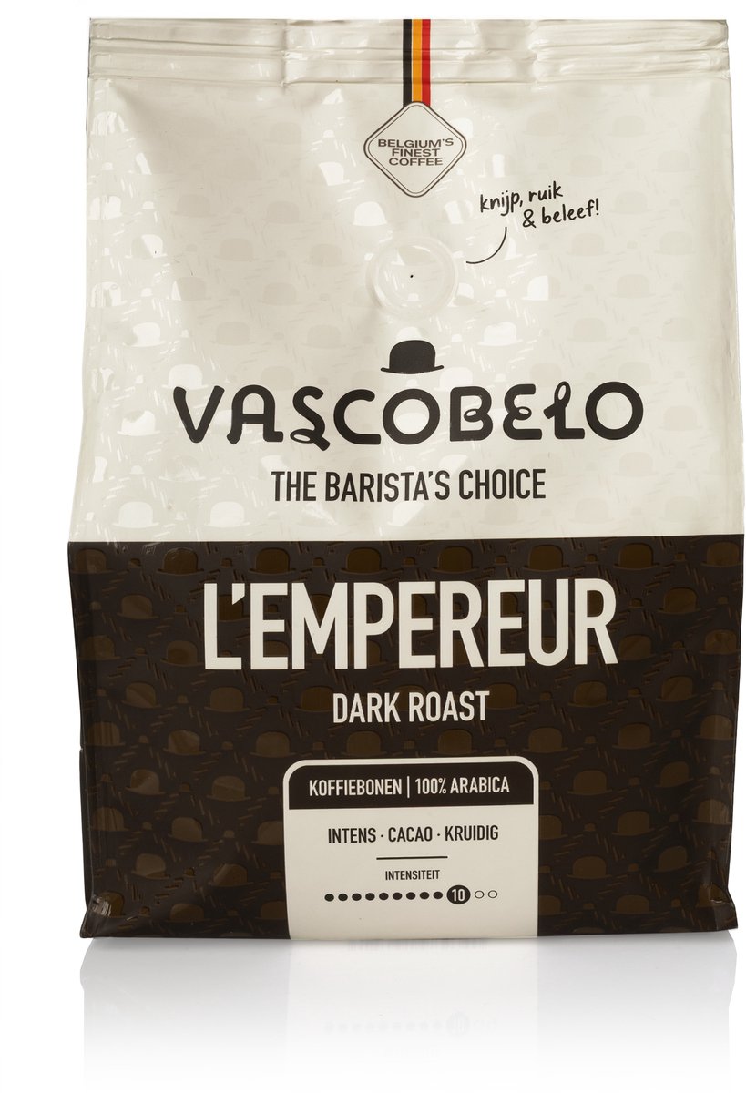 Vascobelo Koffiebonen L’Empereur – 4x 450g – 100% Arabica – Dark Roast – Intens
