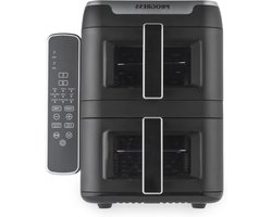 Dubbele Lade Airfryer - Verticale Airfryer - Maaltijden Bereiden - Koken op 4 Niveaus - 9L Capaciteit - Zwart