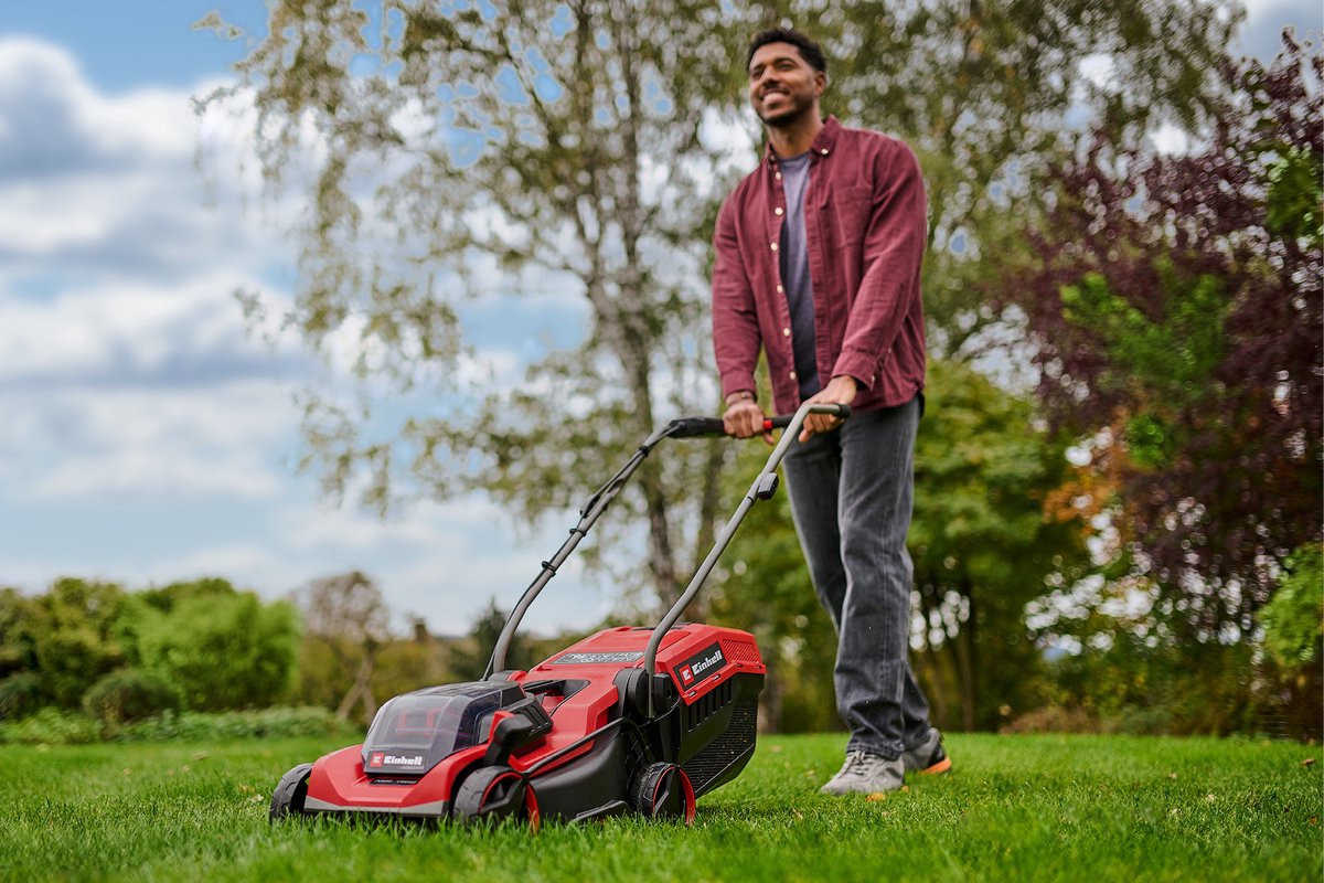 Einhell Accu Grasmaaier GE-CM 18/32 C Li BL Solo - Power X-Change - 18 V/Li-ion - Maaibreedte: 32 cm - Aanbevolen gazonoppervlakte: tot 270 m² - 27 L opvangzak - Maaihoogte: 25-65 mm - Excl. accu en lader – foto 2