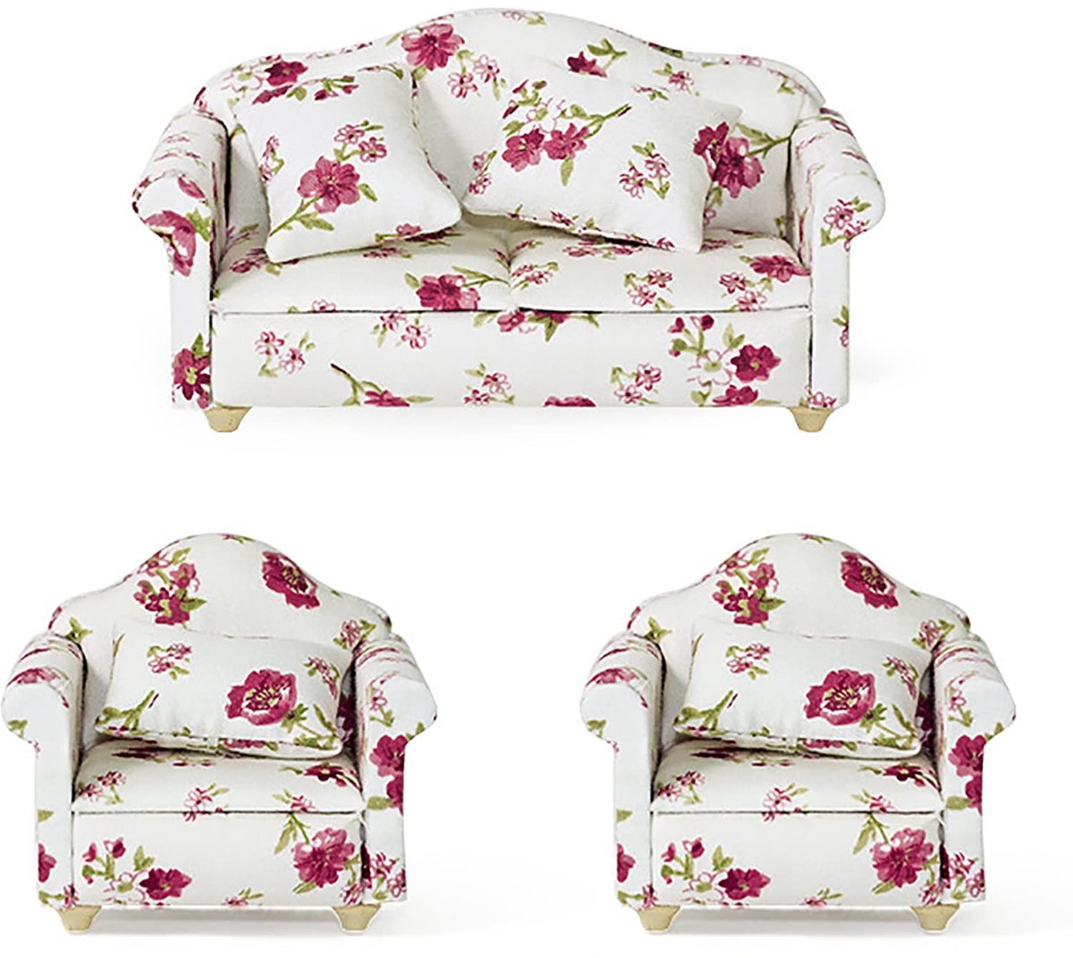 Store_9 - Poppenhuis Meubels - Mini Sofa Set - Perfecte Accessoire - 1/12 Formaat - Voor Barbie - Speelgoed voor Kinderen - Decoratie
