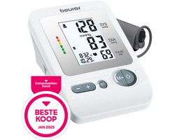 Beurer BM 26 Bloeddrukmeter Bovenarm – Beste Koop Consumentenbond 2025 – Medisch Gecertificeerd & Klinisch Gevalideerd – Herkent Hartritmestoornissen – Manchet 22–35 cm – Voor 4 Gebruikers – Incl. Batterijen & Opbergtas – 5 Jaar Garantie