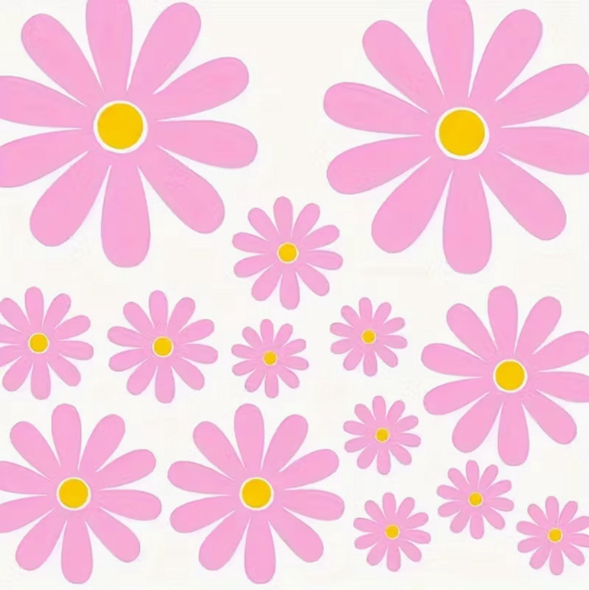 Roze Bloemen Stickers Auto – Bloemen Sticker Set 14 Stuks – Roze Sticker – Auto, Laptop, Raam Decoratie – Waterdicht – Fardmell