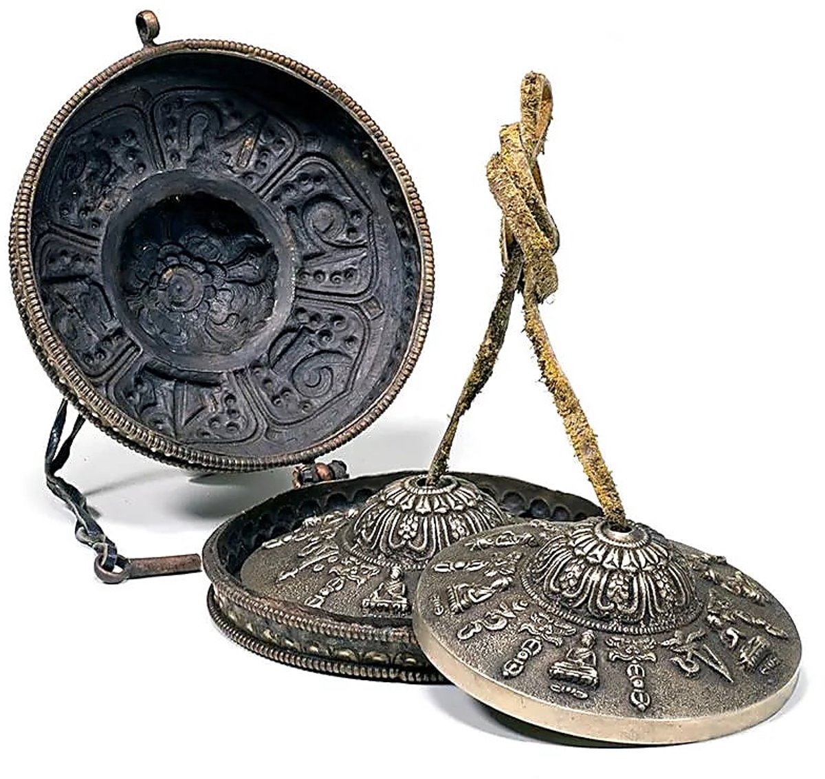 Tingsha set in luxe houder (11 cm)