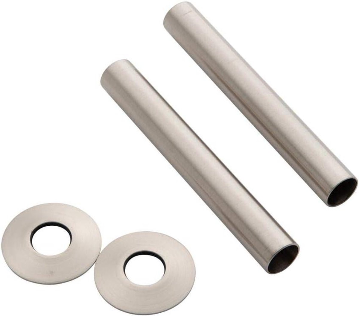 Radiator Buishoezen - Afwerkingsringen - Verwarming Afwerken - Geborsteld Nikkel Finish - 130 x 18mm - Geborsteld Nikkel