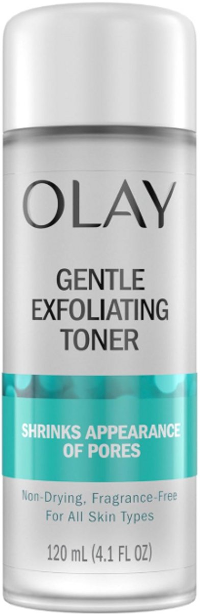 Olay Gentle Exfoliating Toner 120ml – Gezichtstoner Zonder Parfum – Milde Exfoliatie & Porie Verfijnende Gezichtsreiniging – Voor Gladde, Frisse Huid
