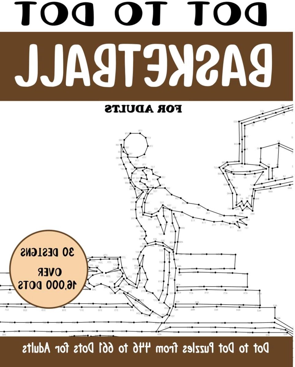 Basketbal Dot to Dot - Puzzelboek Volwassenen - Ontspanningsoefening - Meer dan 16000 stippen - 8.5x11 inch - Niet gespecificeerd