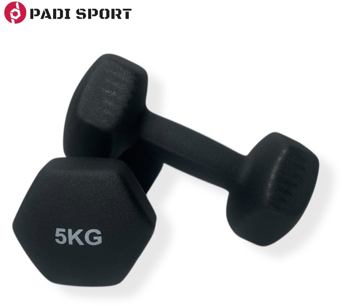 Padisport Dumbells 5kg - Dumbells - Gewichten - Dumbells 5kg - Gewichten 5 Kg - 5kg Dumbells – Zwart – foto 8
