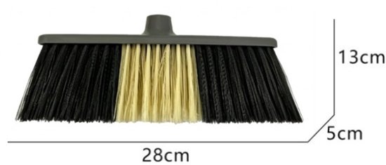 Clean Bezem met Steel - 132x28 cm - Binnenbezem - Voor Parket & Laminaat - Kamerveger - Zaalveger - Zachte Bezem - Straatbezem - Binnen Bezem - Groen/Geel - Ergonomische Huishoudbezem - Krasvrije Veger voor Gladde Vloeren - Fijnhaar Zachte Borstel van Merkloos	 — afbeelding 5