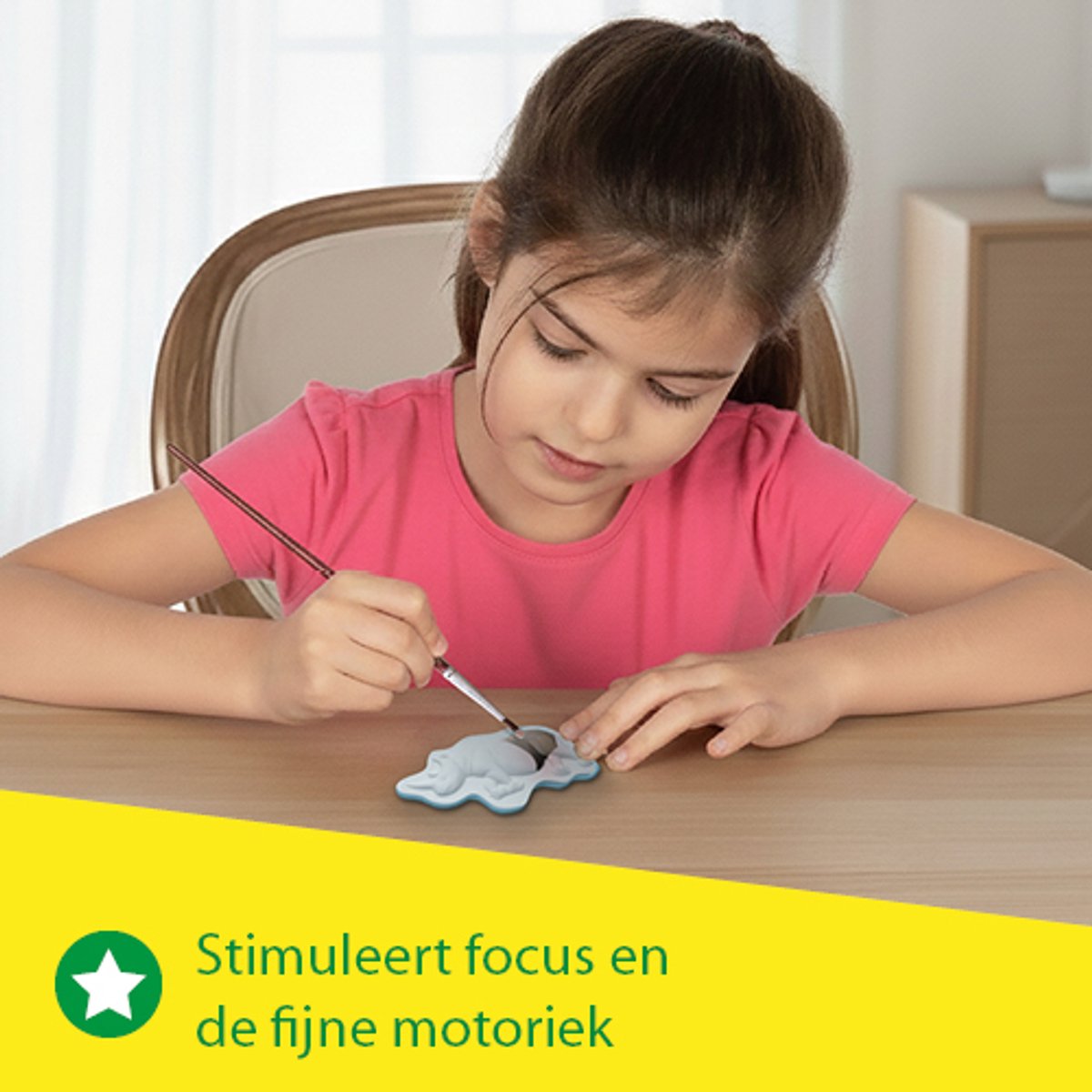 SES Creative - Gieten en Schilderen - Dieren - gips gieten - maak een giraffe, gorilla, panda en meer - met vormpjes, gips, verf en penseel — afbeelding 5