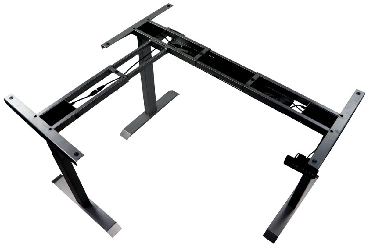 Stema UT04-3T/90A/B - Elektrisch Verstelbaar Bureau Onderstel - Zwart - 3 Motoren