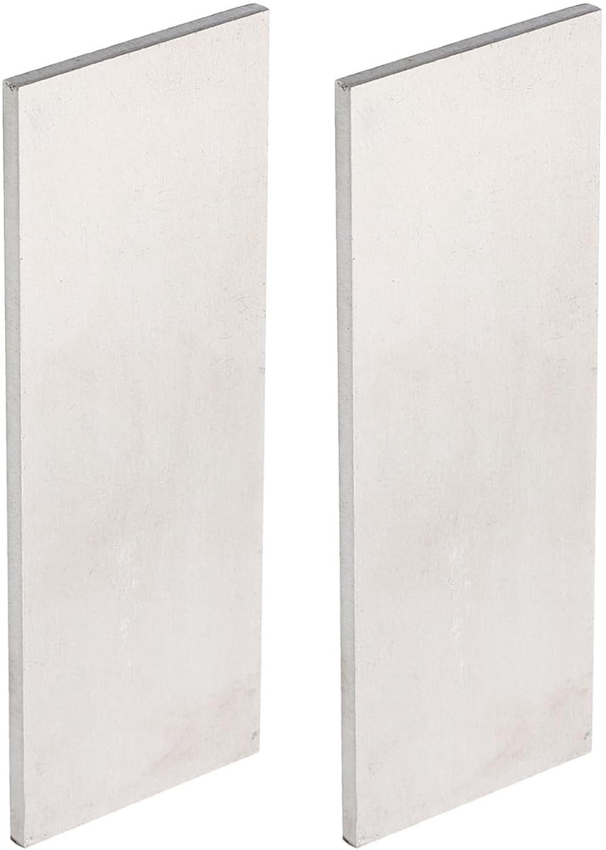 Set van 2 Spring Steel 1095 voor Knife Making - 4 x 1 1/2 Inch x 1/8 Inch Sheet Steel - DIY Blank Sheet voor Professioneel en Hobby Gebruik