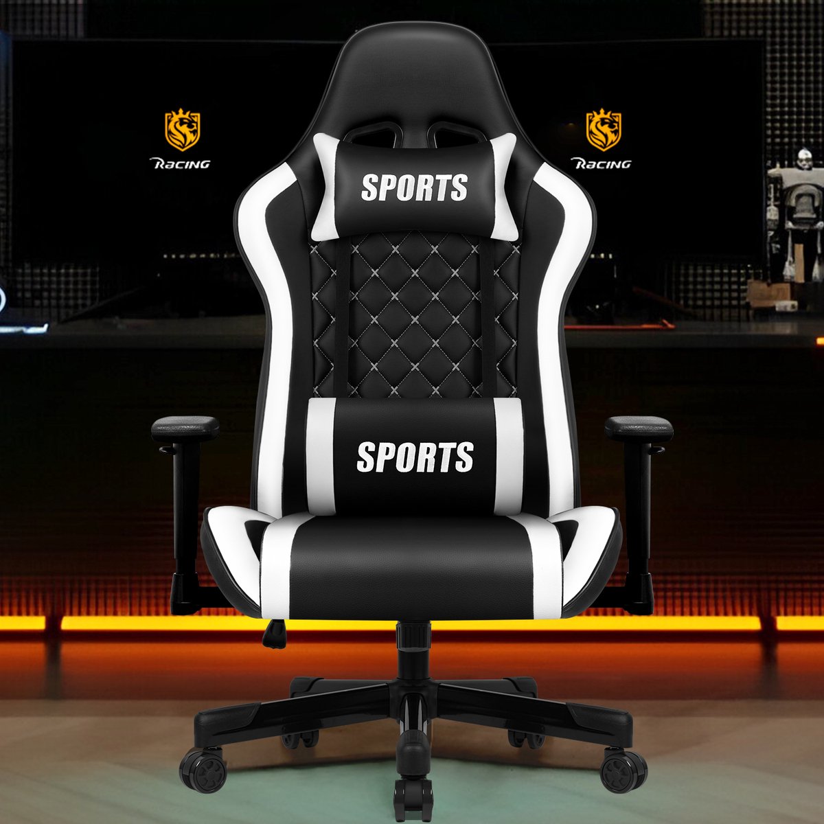 Hiaonyx Racing Gaming Stoel Verstelbaar Paars - Hiaonyx - €189,99