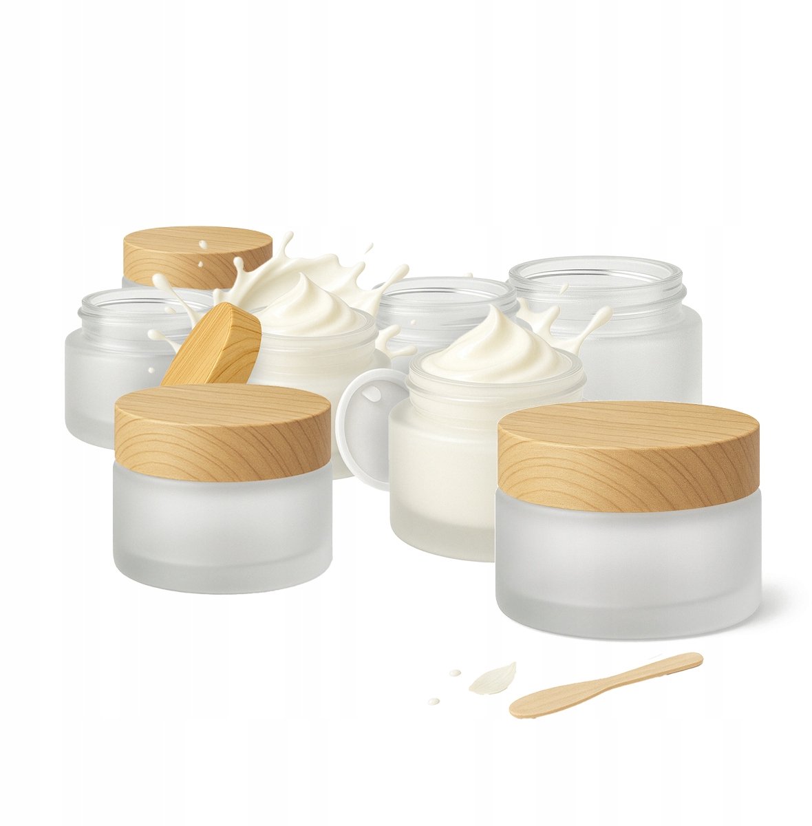 Bimberek - Glazen Pot Mat - 5g - Frosted - Voor Cosmetica