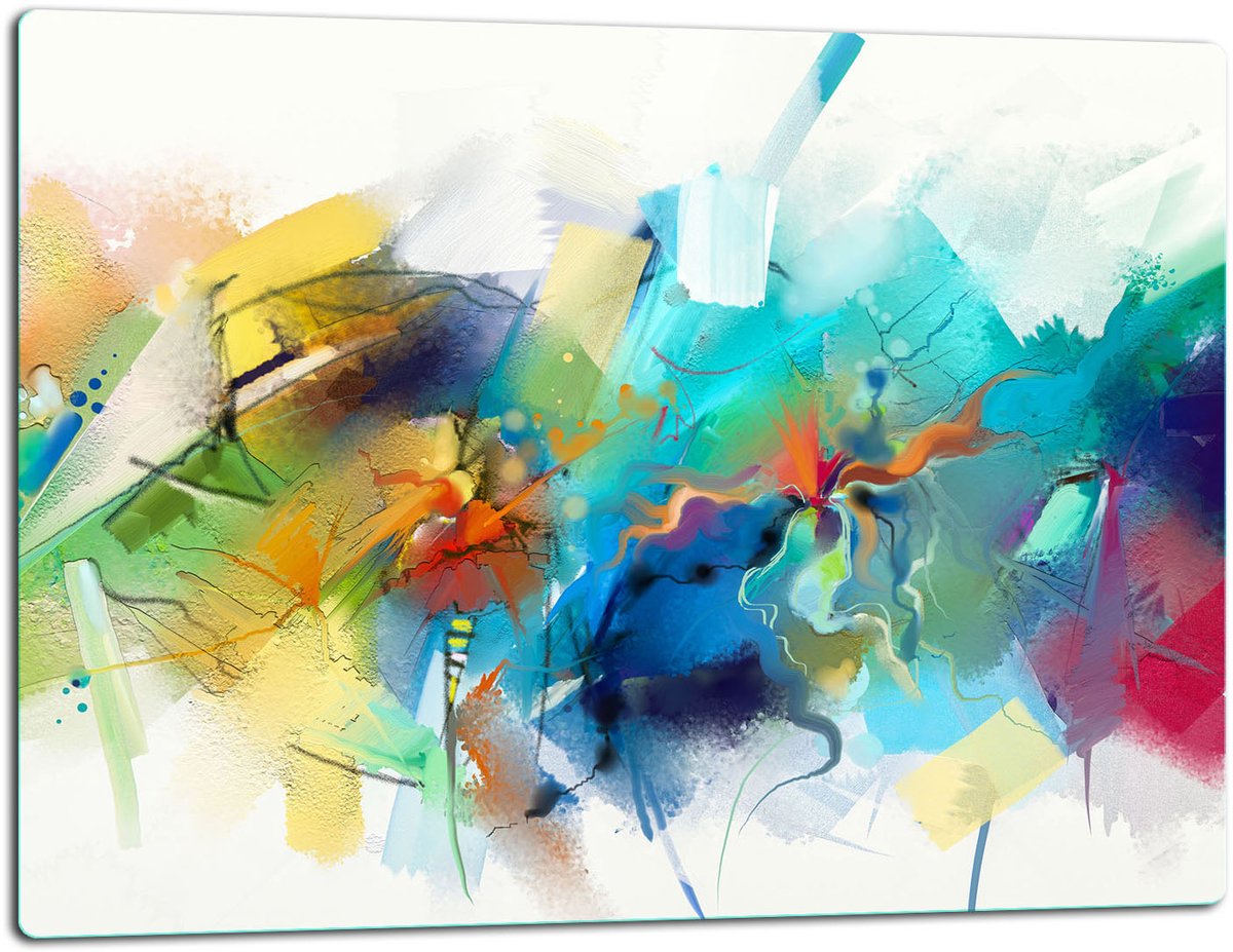 TMK ArtDeko - Snijplank - Glas - 52x40cm - Veelkleurig
