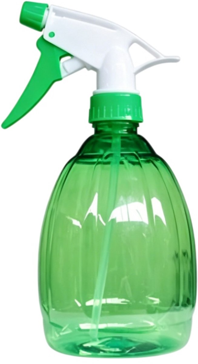 Spuitfles - Gieter - Handspuitfles - Tuingereedschap - Geschikt voor het besproeien van planten - Huishoudelijke schoonmaak - Groen - 8*19,5 cm - 500 ml - Kleur sproeikop willekeurig