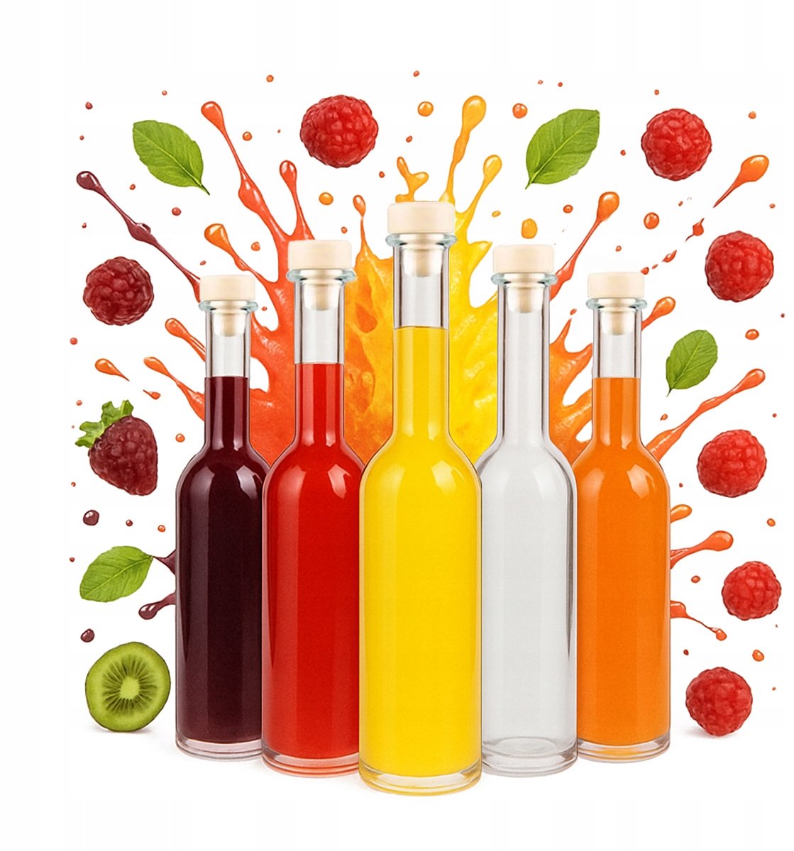 Bimberek Fenice Serie - Glazen Fles - 100ml - Synthetische Kurk - Likoren en Wijn