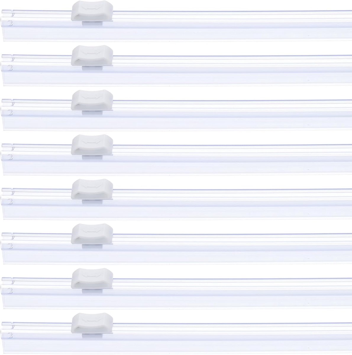 8pcs Plastic Wrap Cutter - 12 Inch Plastic Wrap Slide Cutter - Snap Card Slot Installation - Replacement for Aluminum Foil - Wax Paper - Parchment Paper Wrap Dispenser - Wit