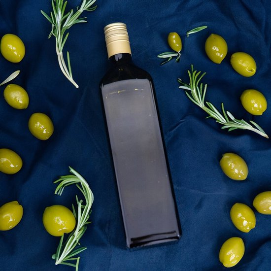 Bimberek Marasca - Olijfolie Flessen - 750ml - Olijfgroen - Grijs Glas van Bimberek Marasca — afbeelding 2