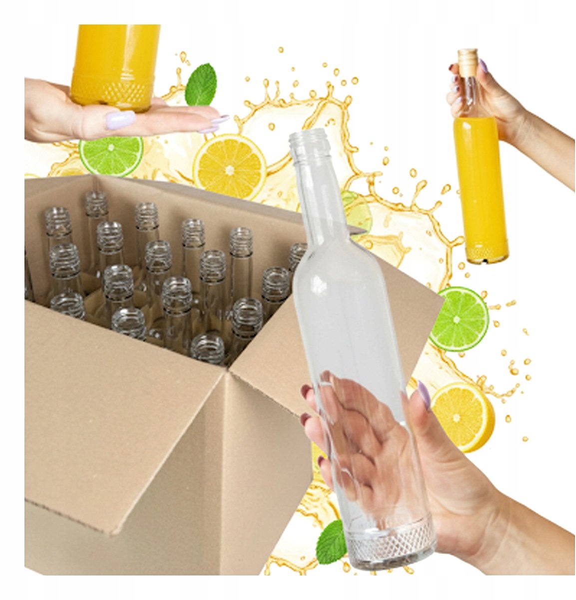Bimberek KRYSZTAŁ - Alcoholfles - 500ml - Inclusief Dop - Hoge Kwaliteit Glas