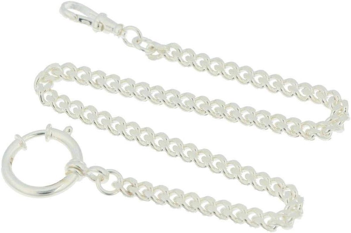 Zakhorloge Ketting - Zilveren Ketting - Horloge Beveiligen - Echt 925 Zilver - 30 cm - Zilverkleurig