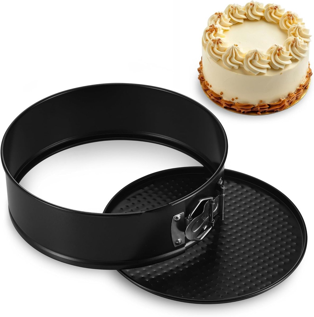 Ronde springvorm voor taarten, 20 cm, anti-aanbaklaag, ideaal voor bakken van cakes en desserts