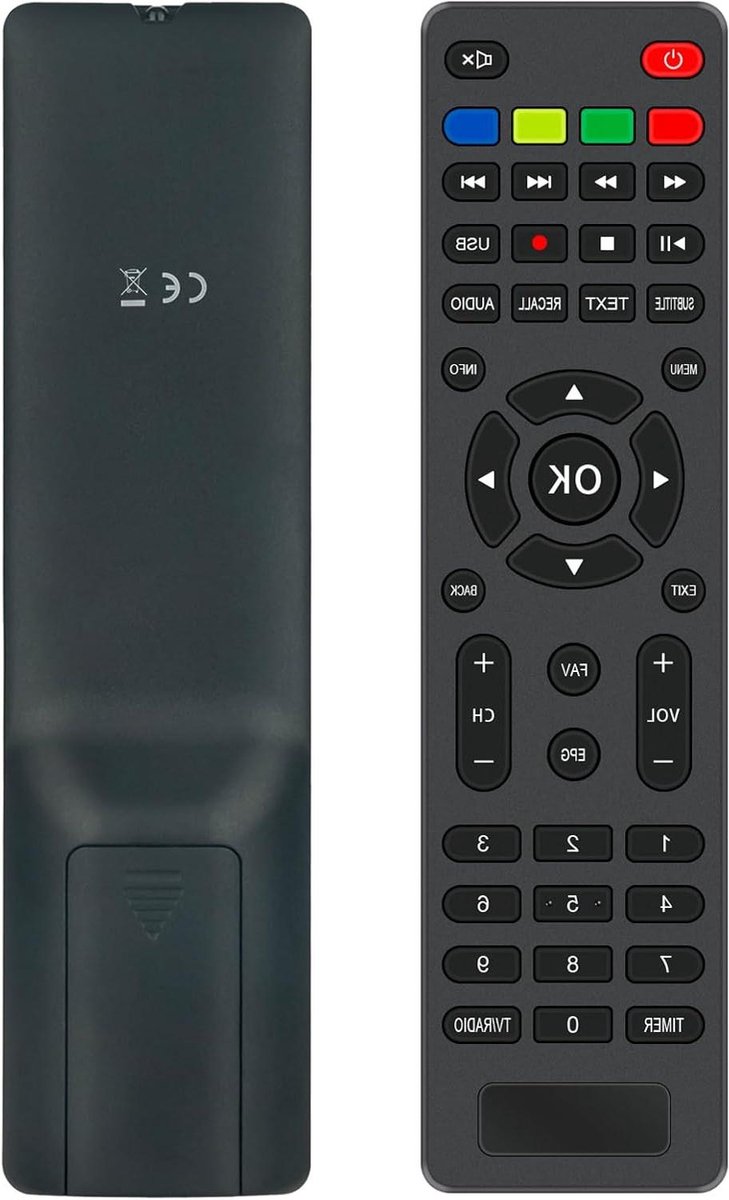 Vervangende Afstandsbediening - Decoder Afstandsbediening - TV Kijken - Geen Installatie Nodig - 18 x 4 x 1 cm - Zwart